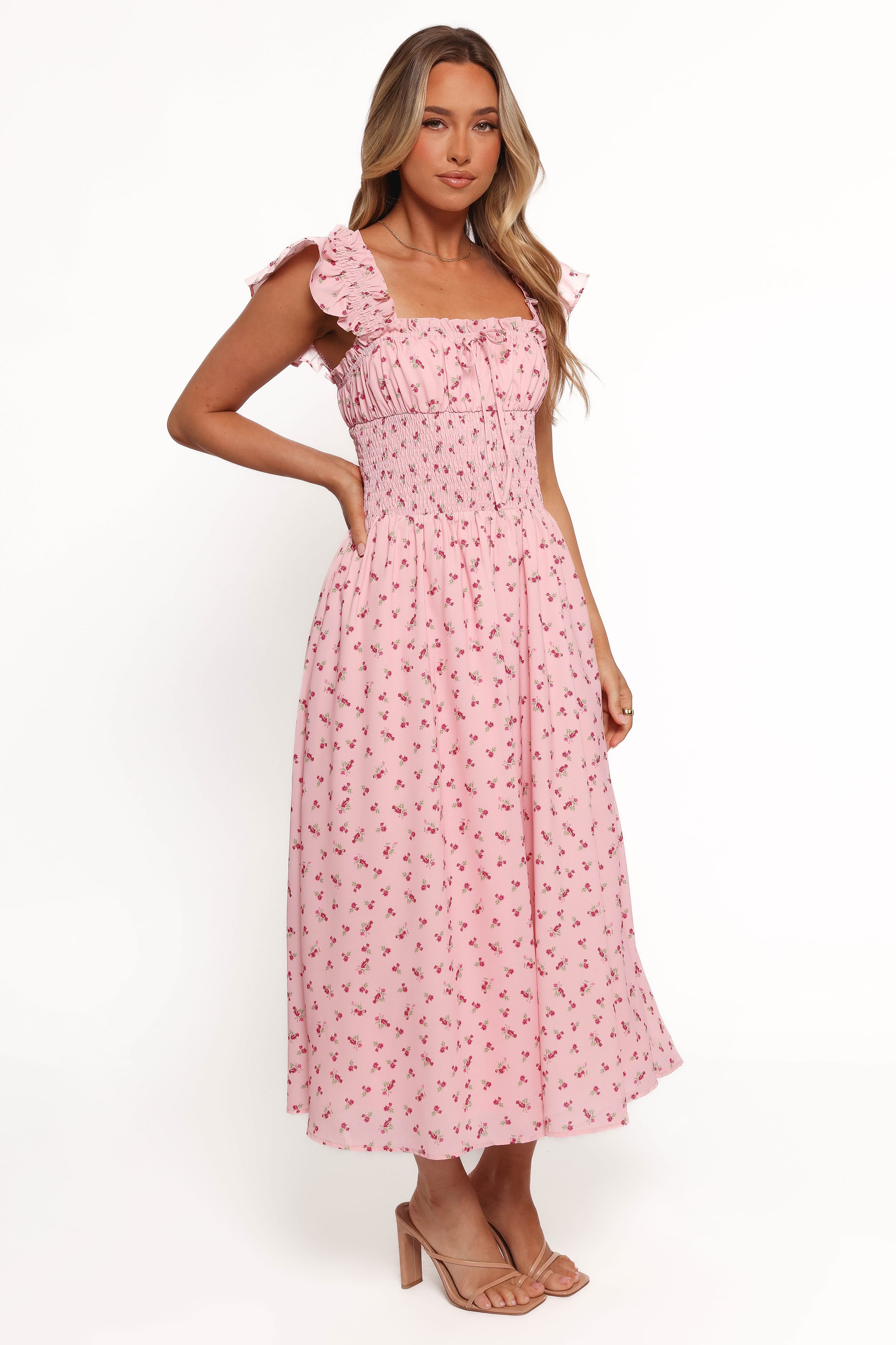 DRESSES Bronte Midi Dress - Pink Floral