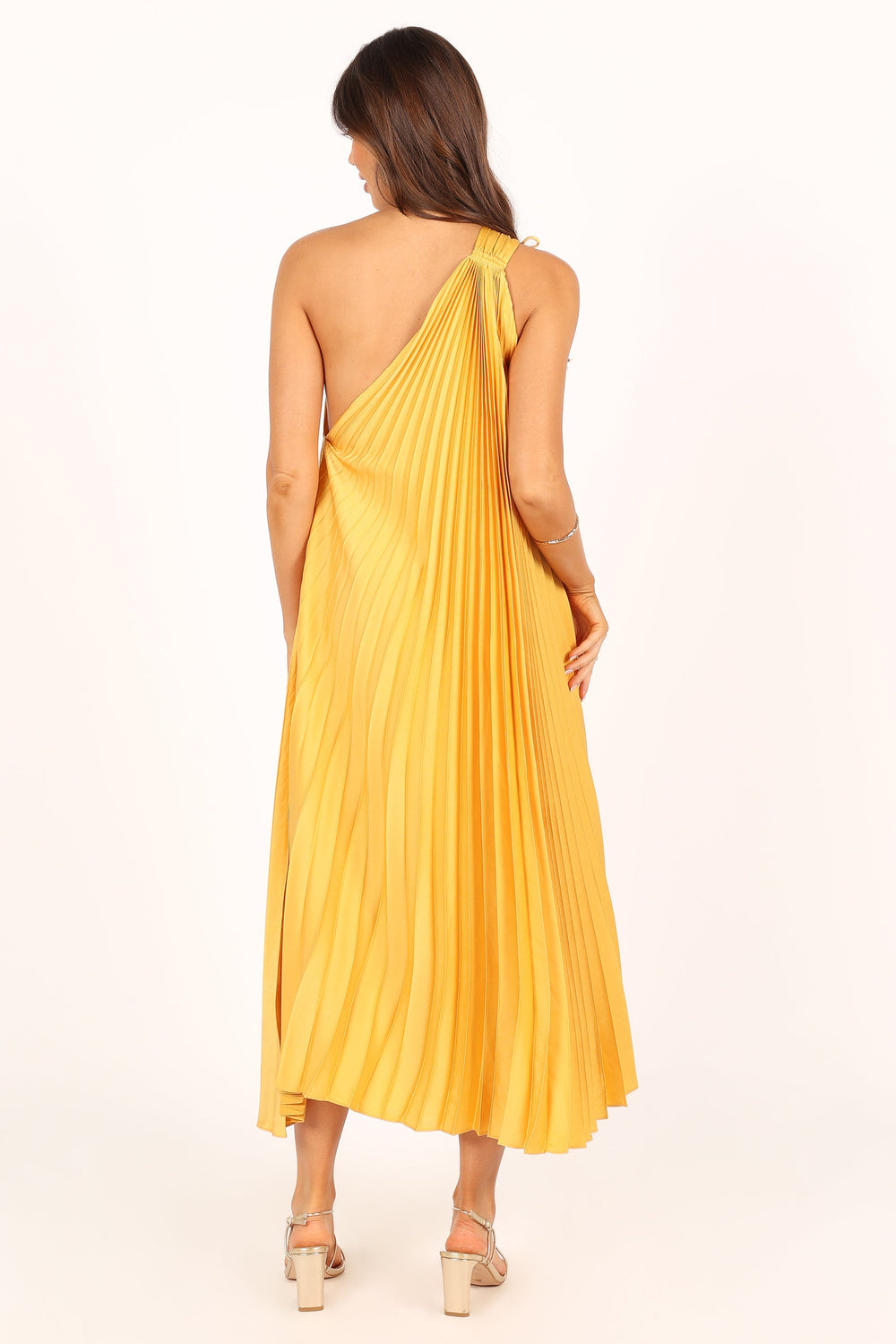 DRESSES @Cali One Shoulder Maxi Dress - Saffron