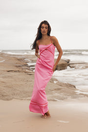 DRESSES Callie Contrast Trim Maxi Dress - Pink