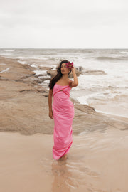 DRESSES Callie Contrast Trim Maxi Dress - Pink
