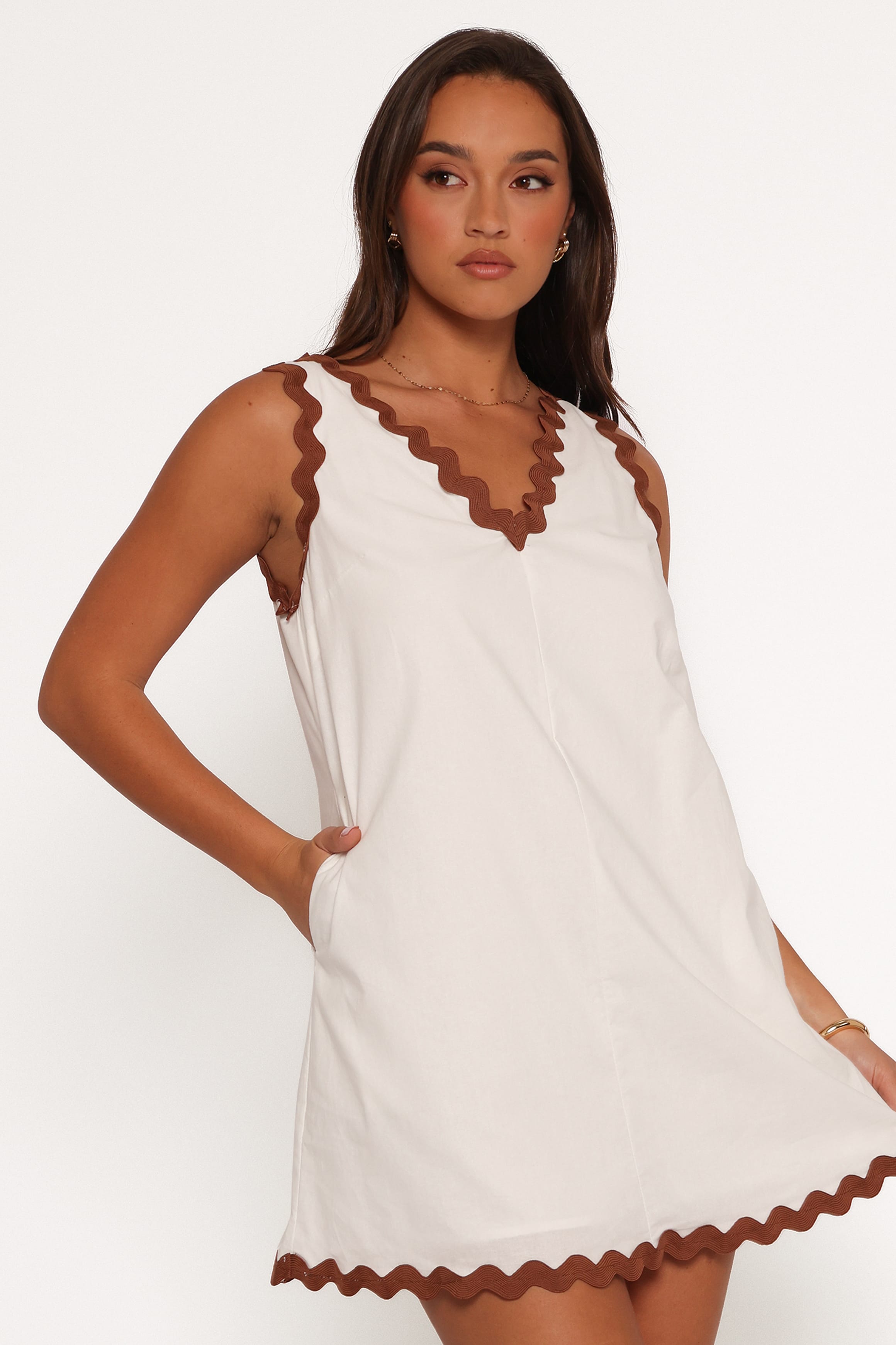 DRESSES Calliope Mini Dress - White Tan