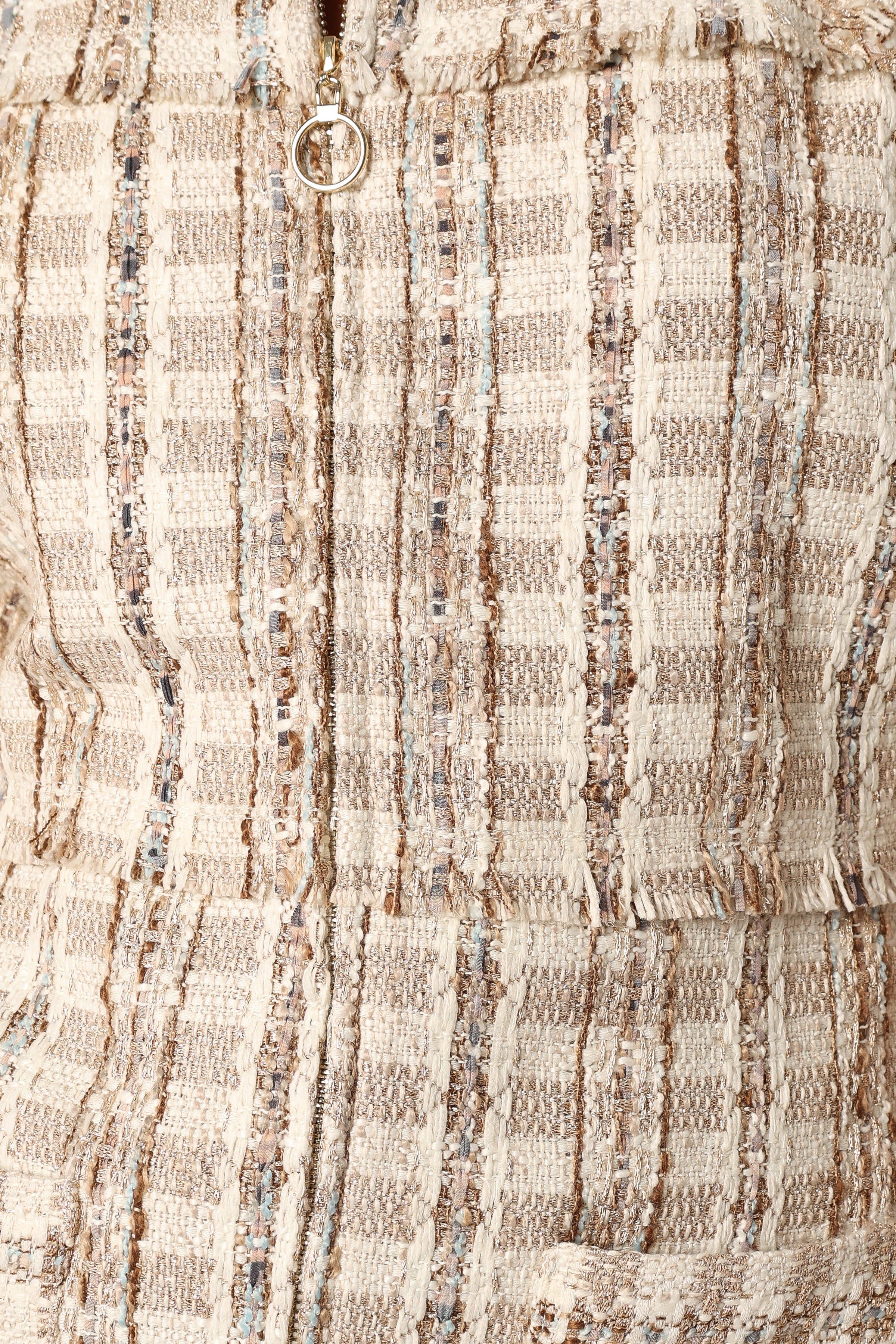 DRESSES @Calloway Mini Dress - Cream Tweed