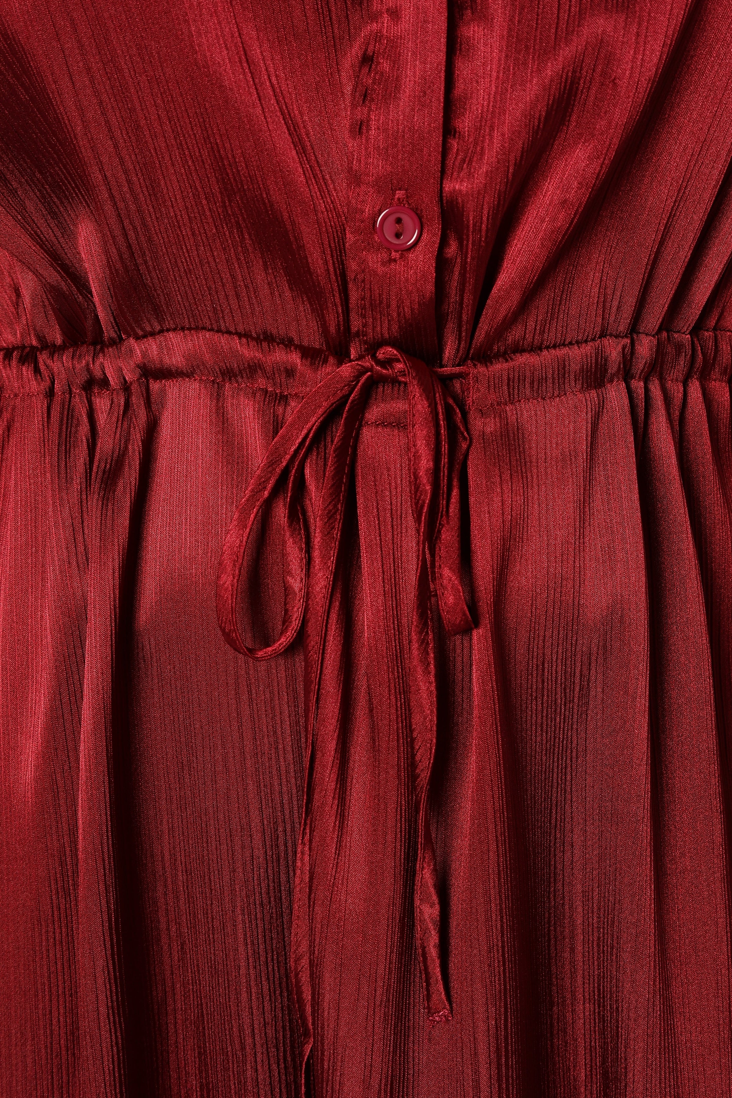 DRESSES @Callum Longsleeve Mini Dress - Burgundy