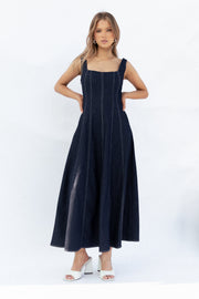 DRESSES Callum Midi Dress - Dark Denim