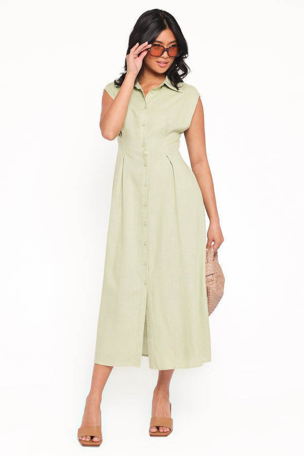 DRESSES Cami Midi Dress - Green