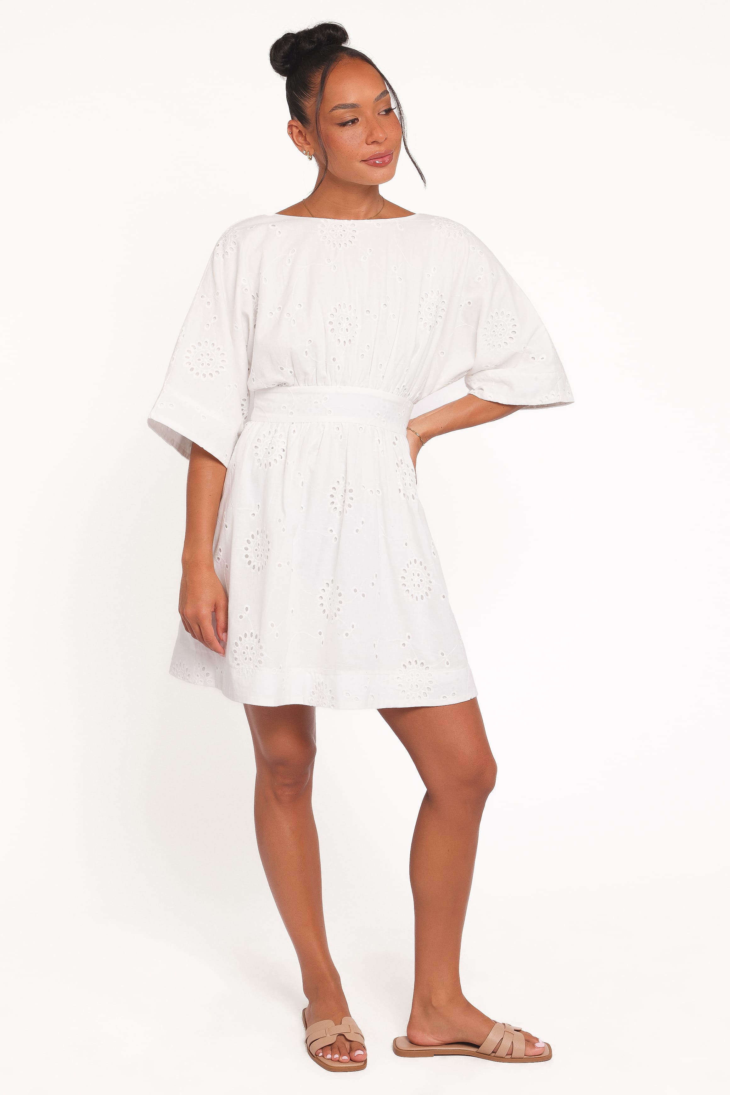Camila Open Back Mini Dress - White | Petal & Pup