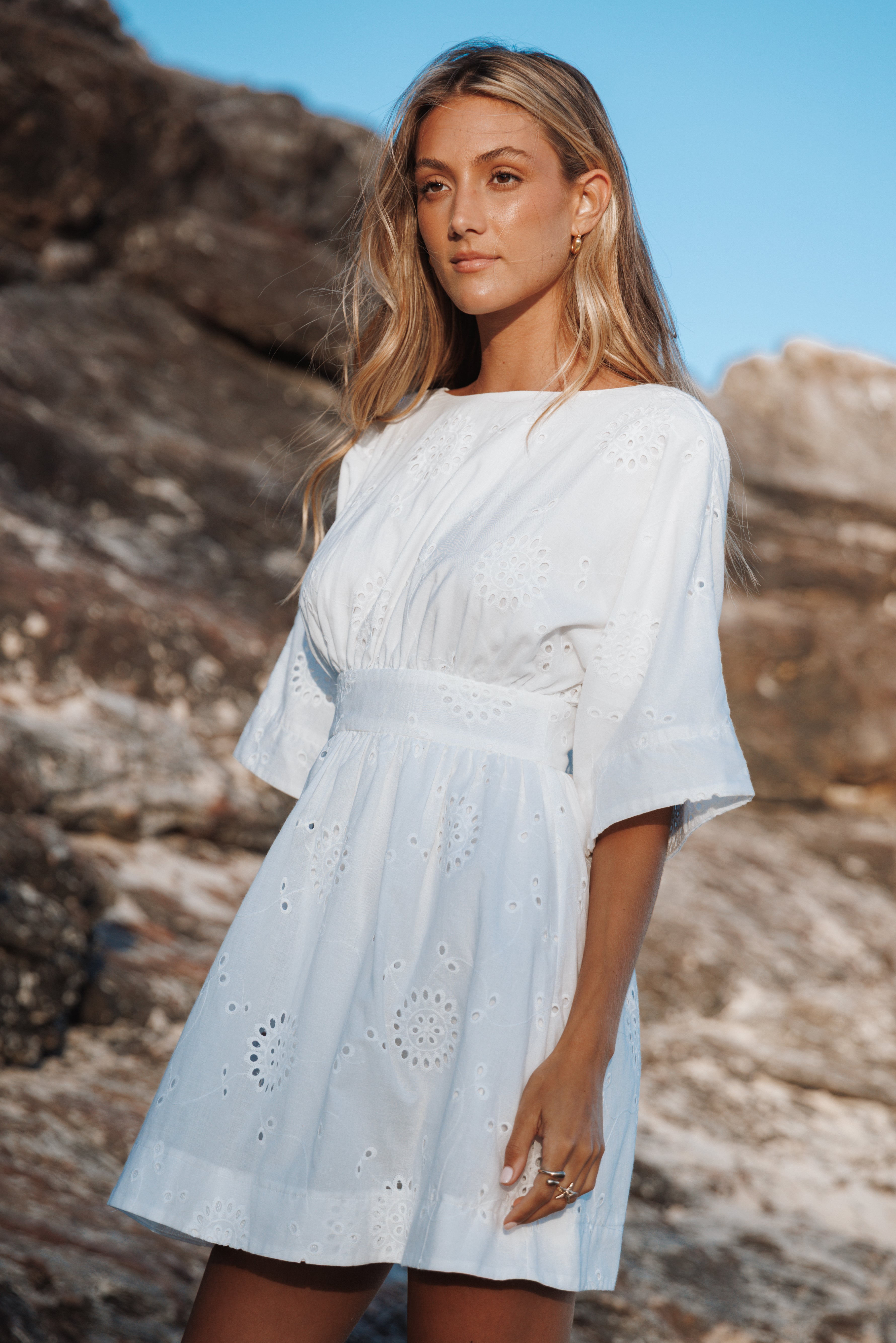 DRESSES Camila Open Back Mini Dress - White