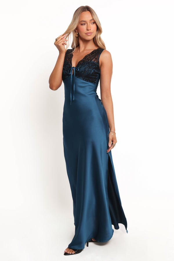 DRESSES Cammy Maxi Slip Dress - Blue/Black