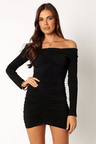 DRESSES @Carissa Longsleeve Mini Dress - Black