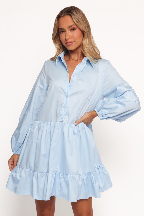 DRESSES Carlotta Long Sleeve Mini Dress - Blue