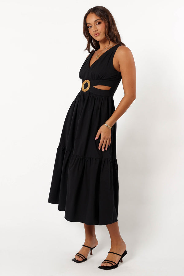 DRESSES @Carmella Midi Dress - Black (Hold for Euro Summer)