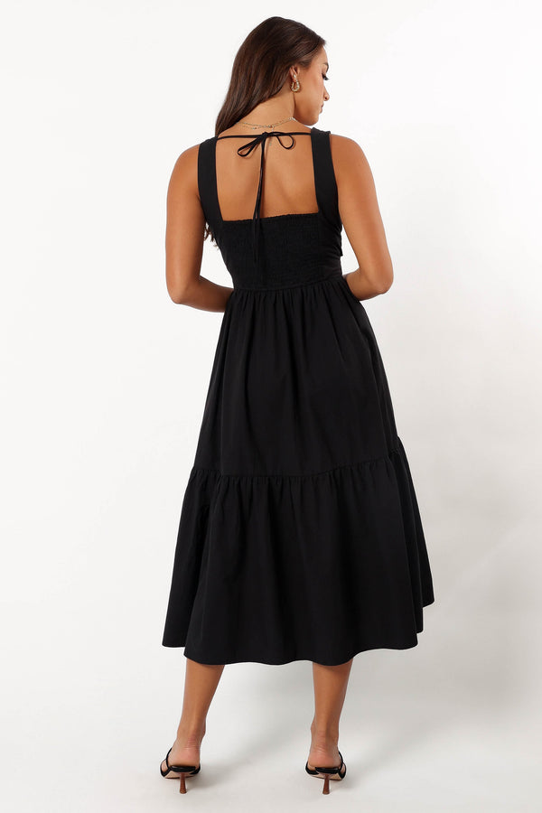 DRESSES @Carmella Midi Dress - Black (Hold for Euro Summer)