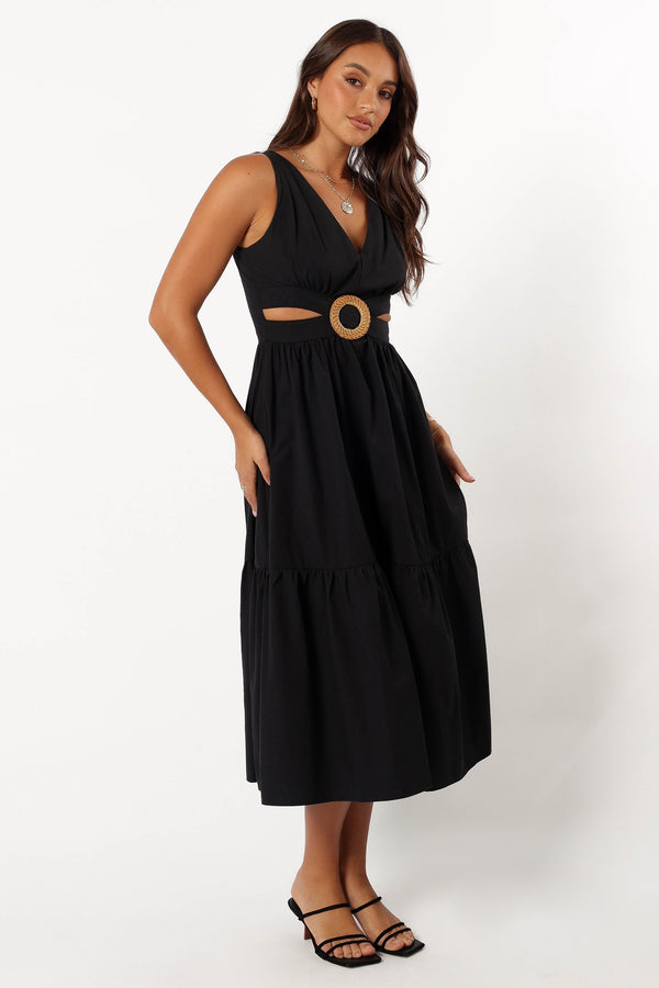 DRESSES @Carmella Midi Dress - Black (Hold for Euro Summer)