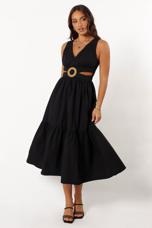 DRESSES @Carmella Midi Dress - Black (Hold for Euro Summer)