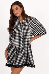 DRESSES Carolina Mini Dress - Black/White Gingham