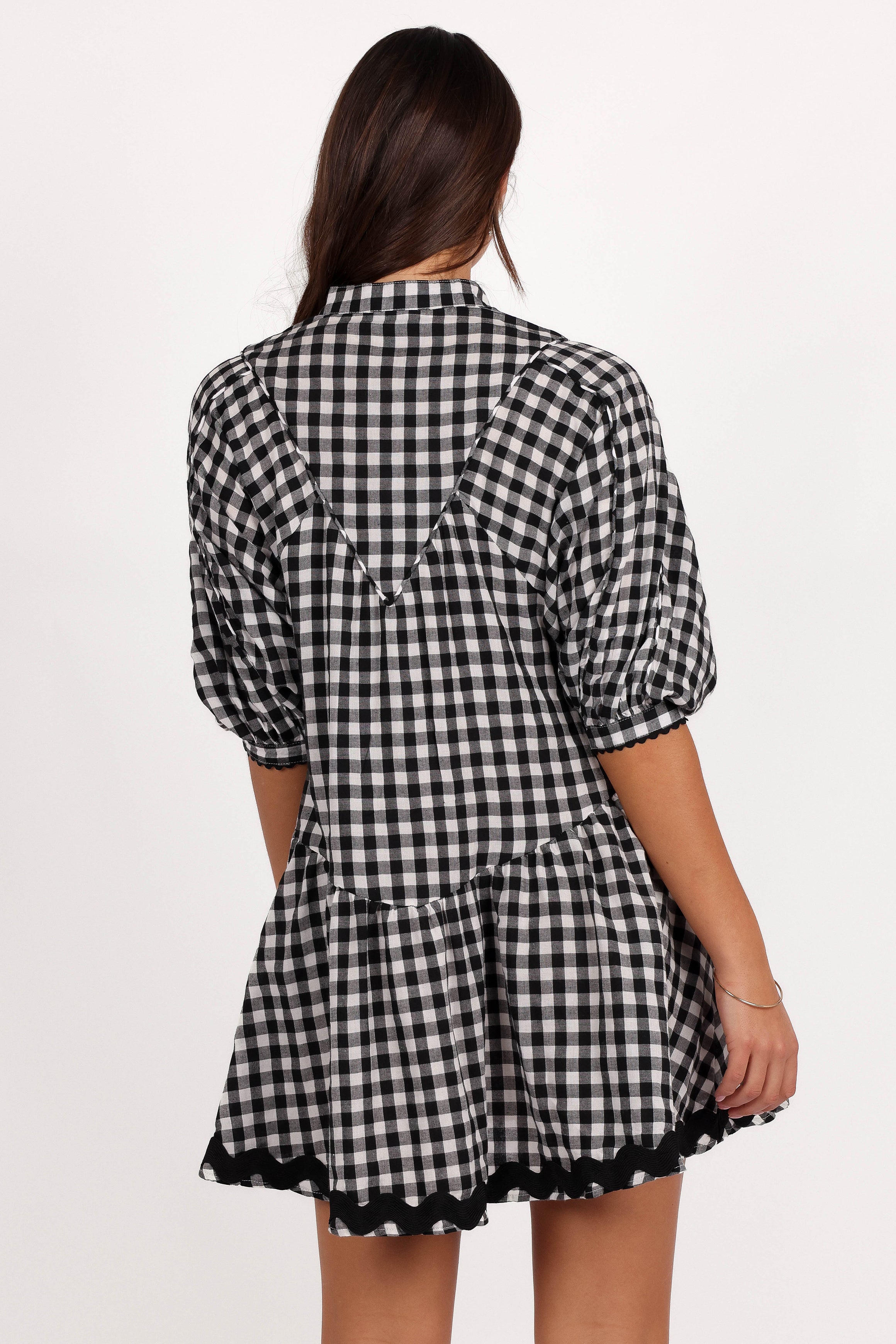 DRESSES Carolina Mini Dress - Black/White Gingham