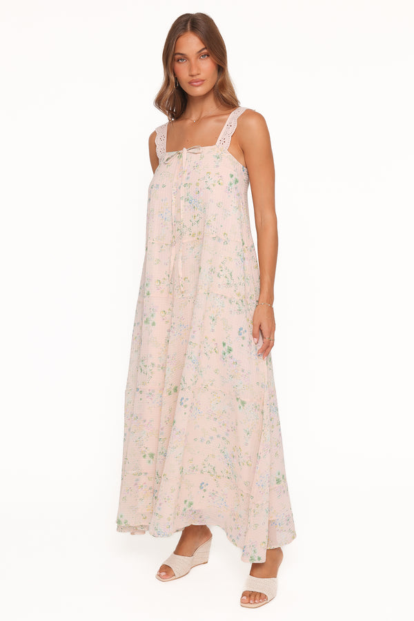 DRESSES Caroline Maxi Dress - Pastel Pink Floral