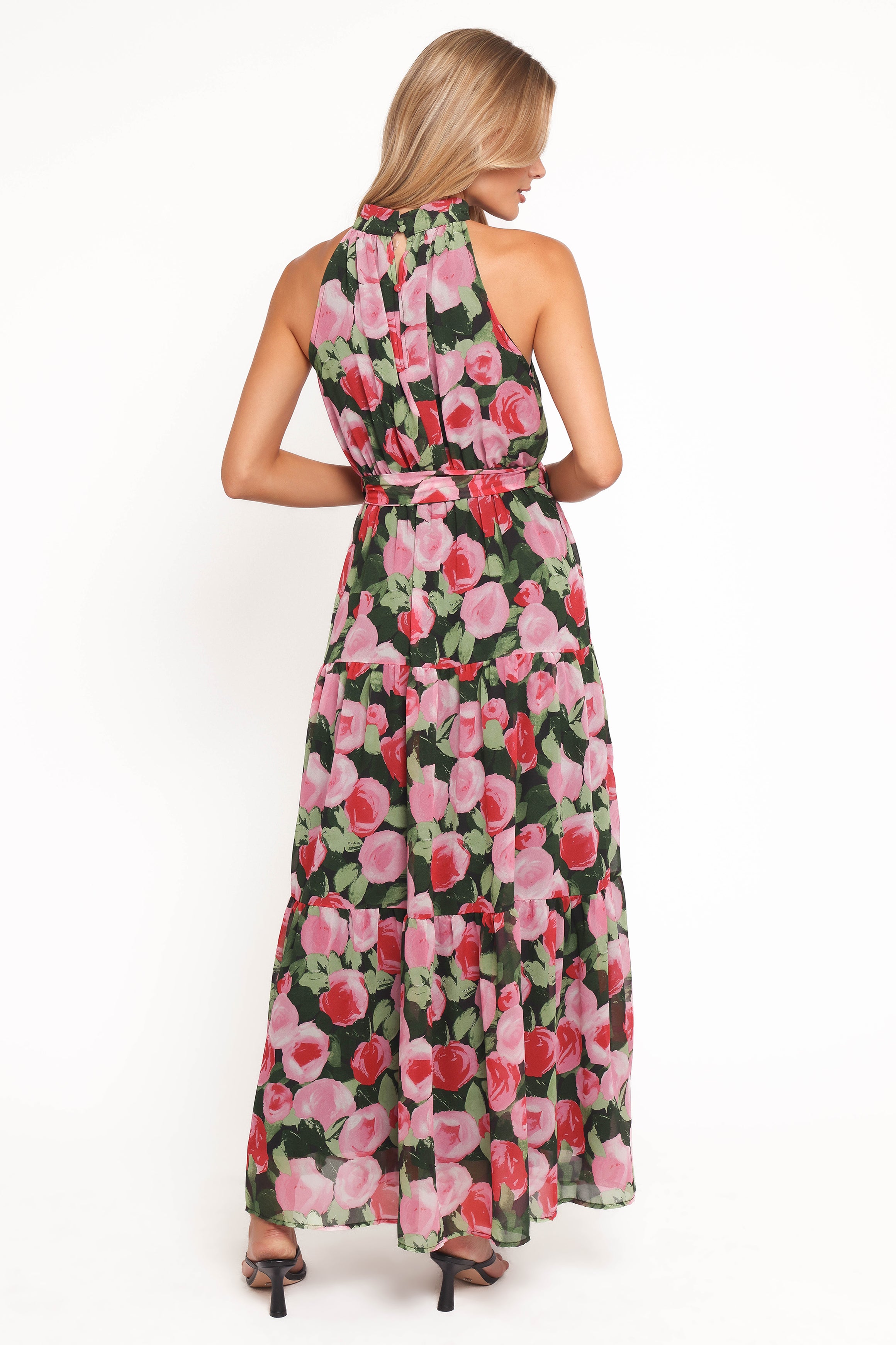 DRESSES Caroline Maxi Halter Dress - Black Floral