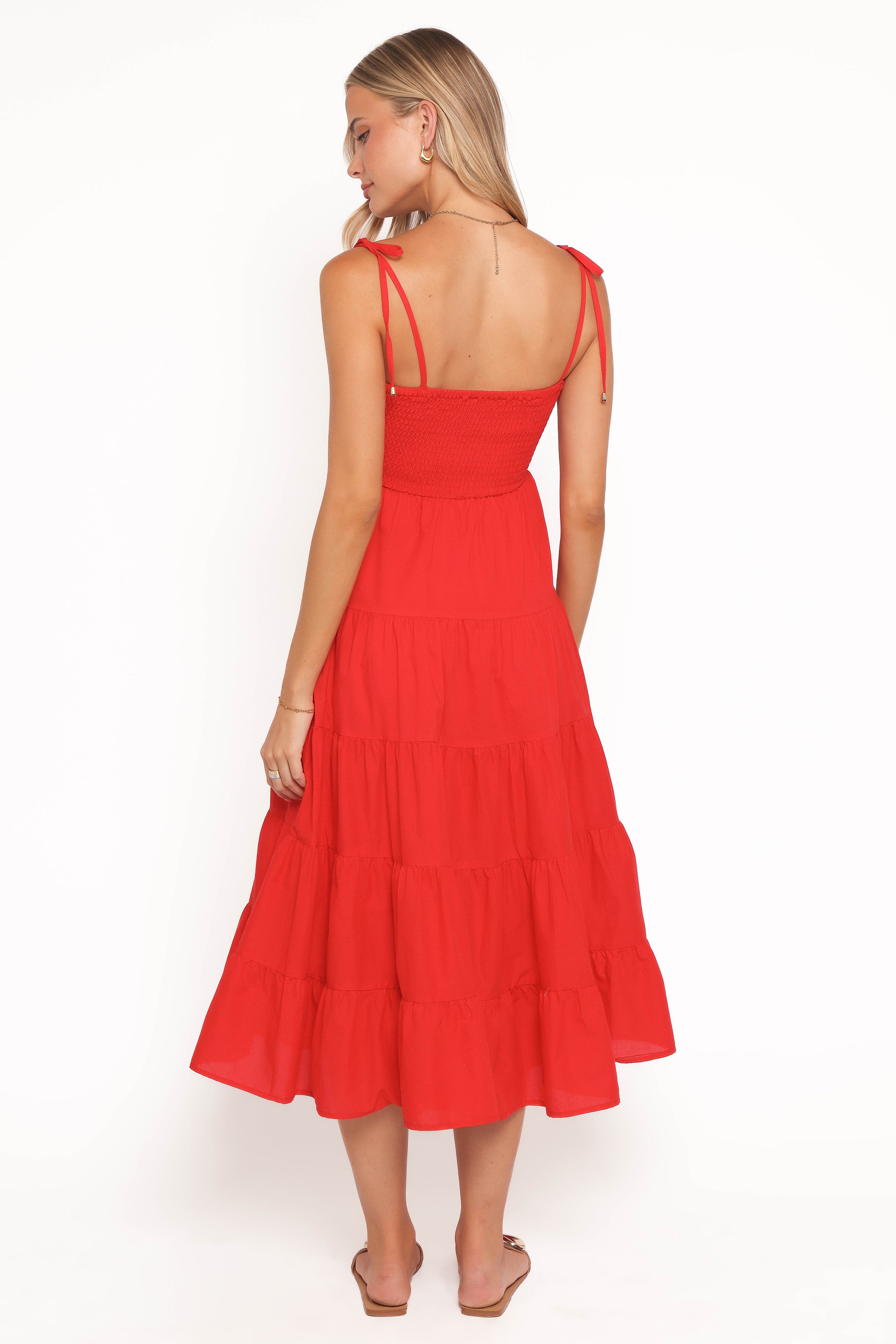 DRESSES Carrol Shirred Bodice Maxi Dress - Red