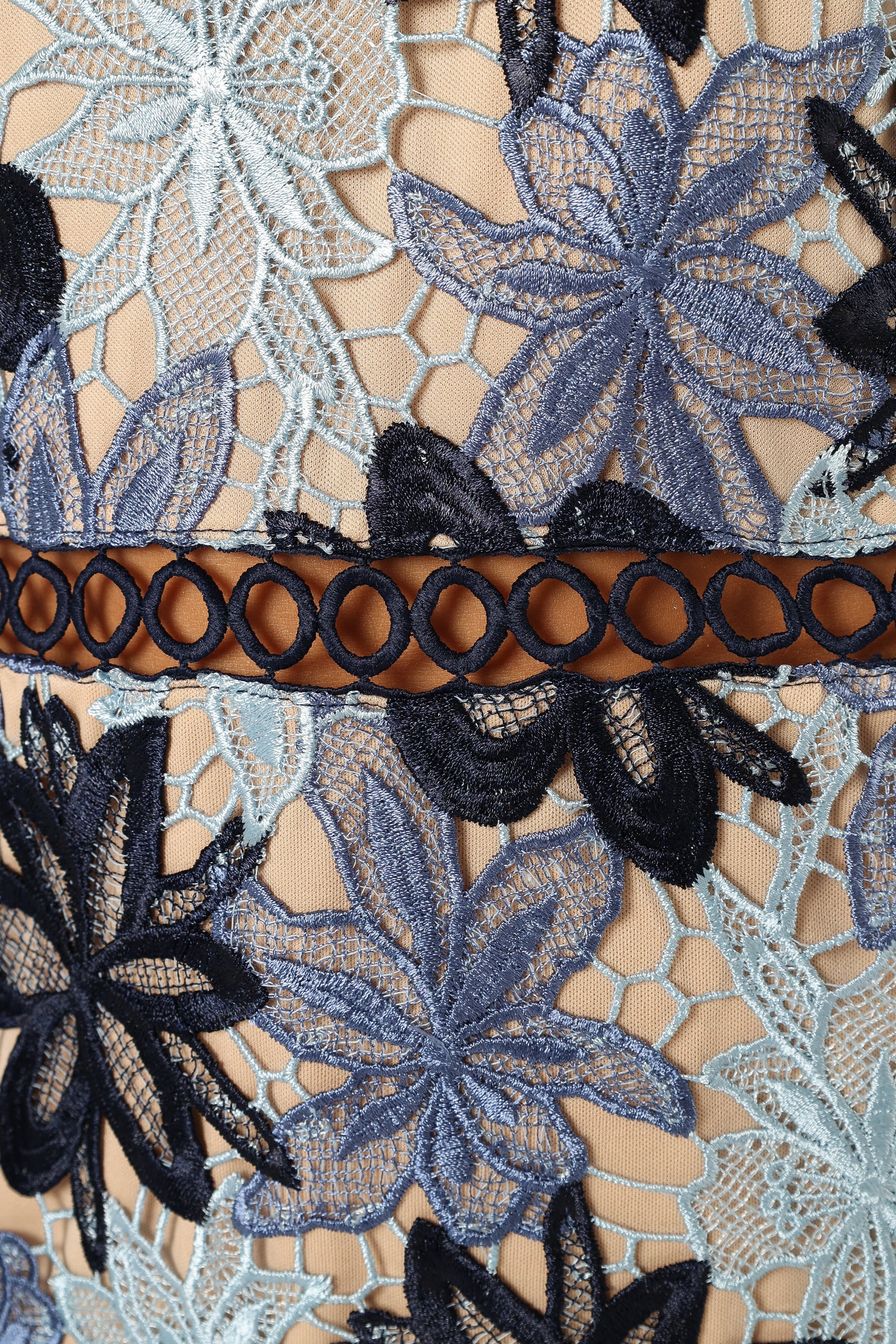 DRESSES @Carson Longsleeve Mini Dress - Blue Multi