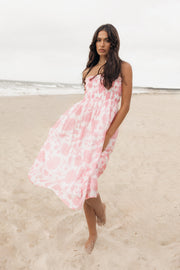 DRESSES Carter Strapless Midi Dress - Pink Floral
