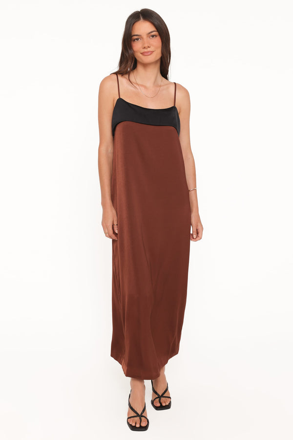 DRESSES Cartia Midi Dress - Black/Brown