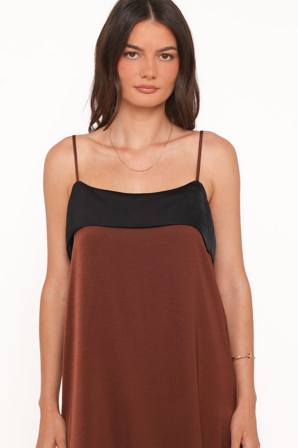 DRESSES Cartia Midi Dress - Black/Brown