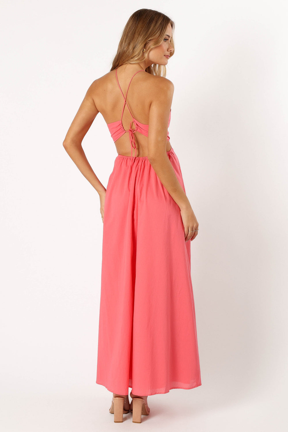DRESSES @Carton Halterneck Maxi Dress - Watermelon