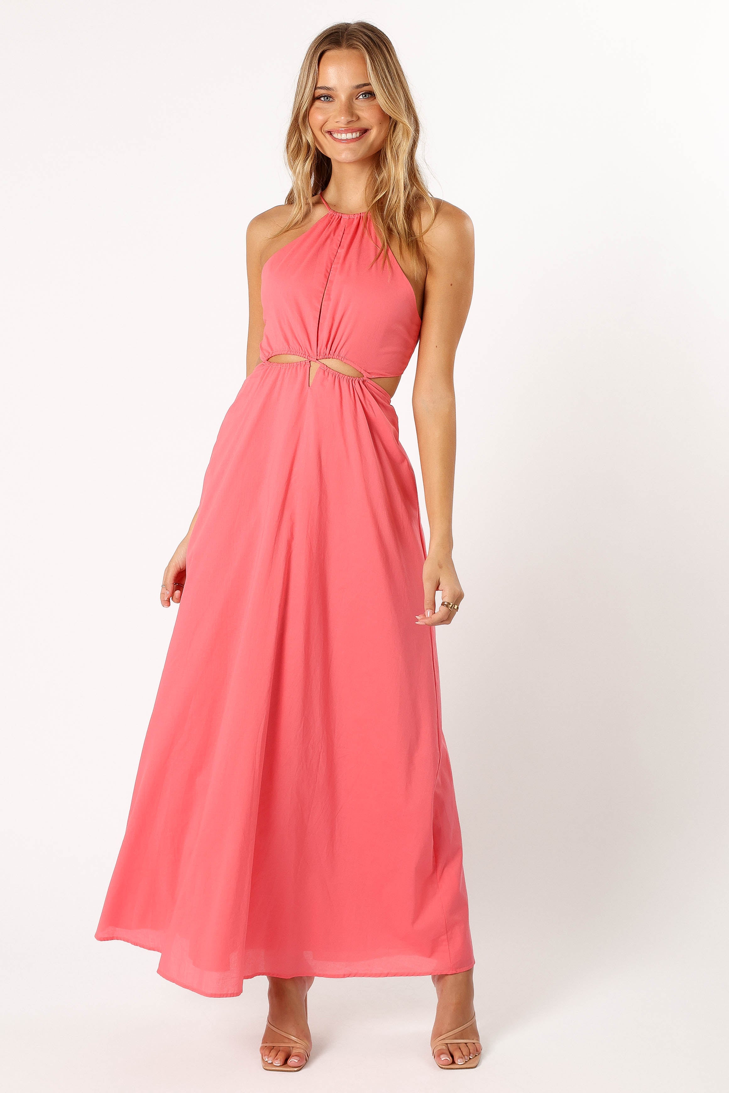 DRESSES @Carton Halterneck Maxi Dress - Watermelon
