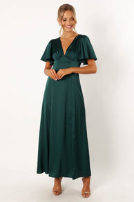 DRESSES @Casper Maxi Dress - Hunter Green