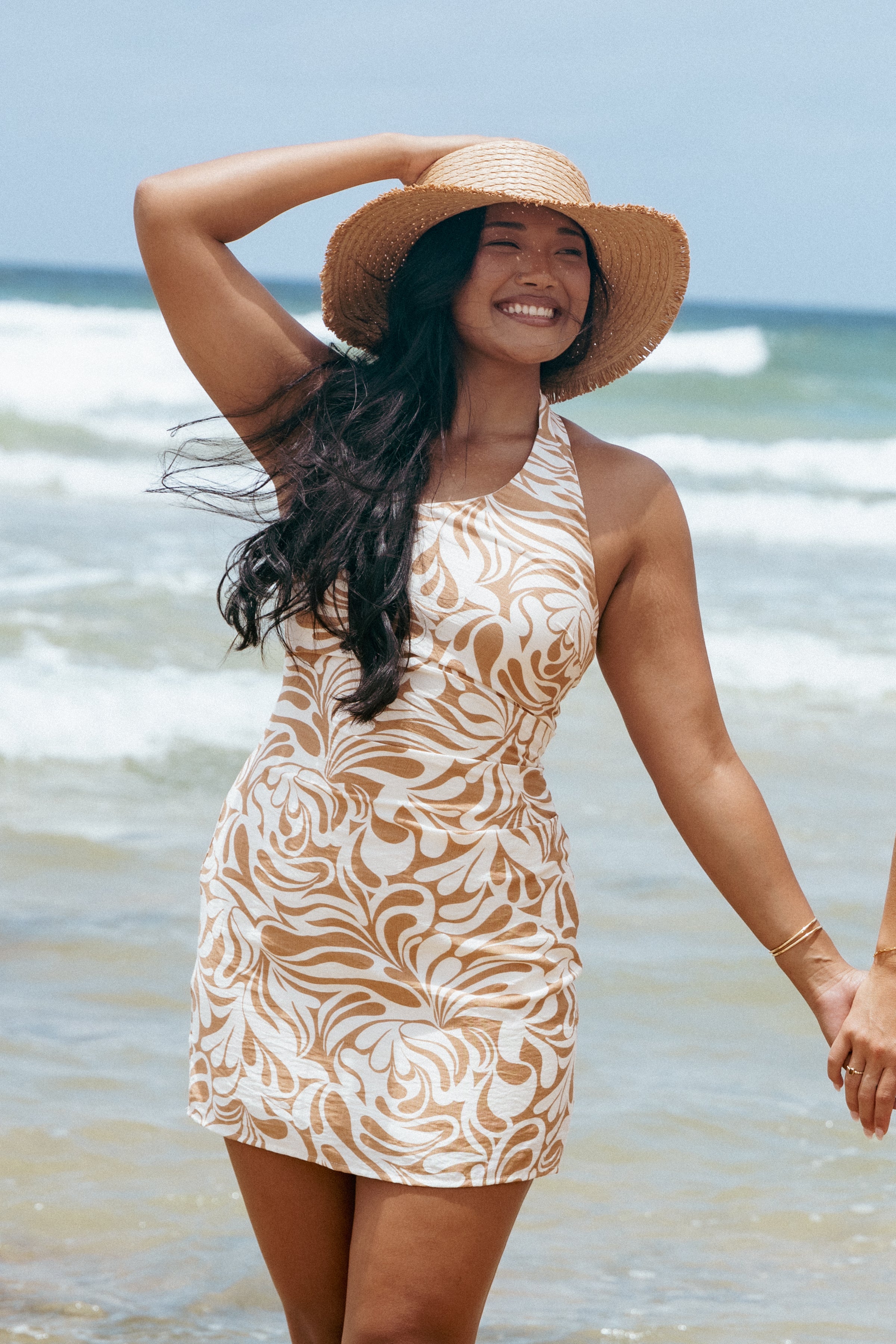 DRESSES Cass Mini Dress - Tan White