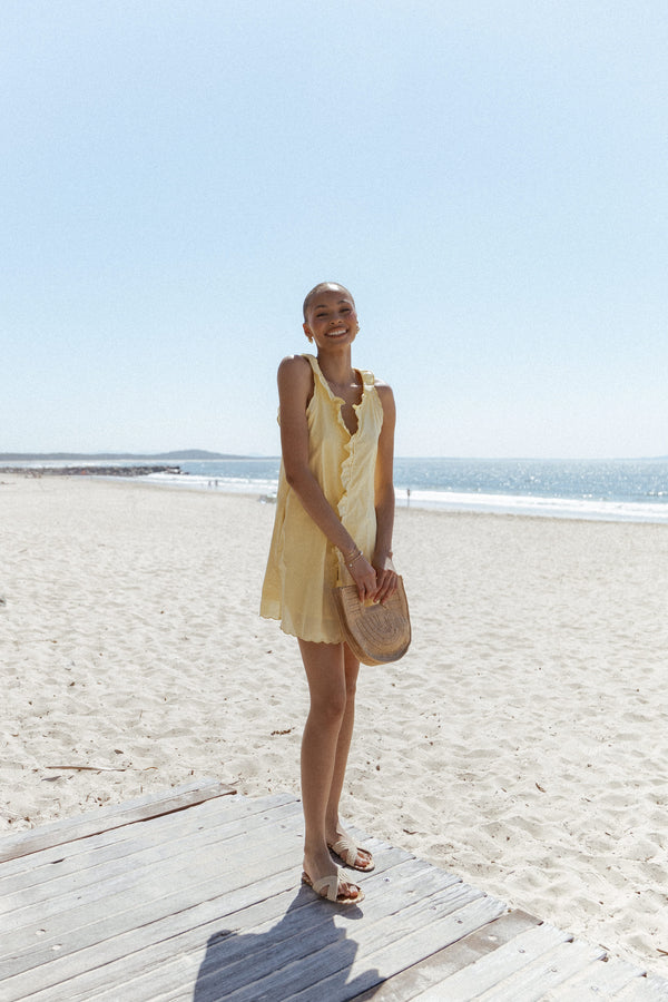 DRESSES Cassandra Ruffle Mini Dress - Butter Yellow