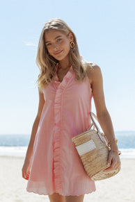 DRESSES Cassandra Ruffle Mini Dress - Pale Pink