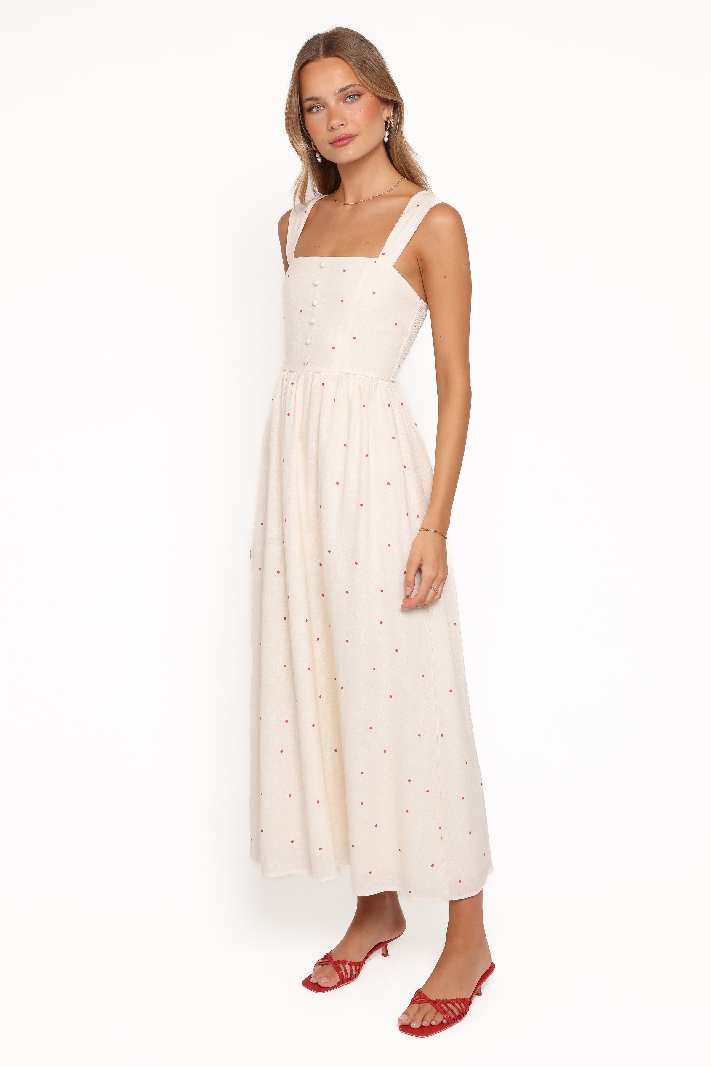 DRESSES Caty Maxi Dress - Red Polka Dot