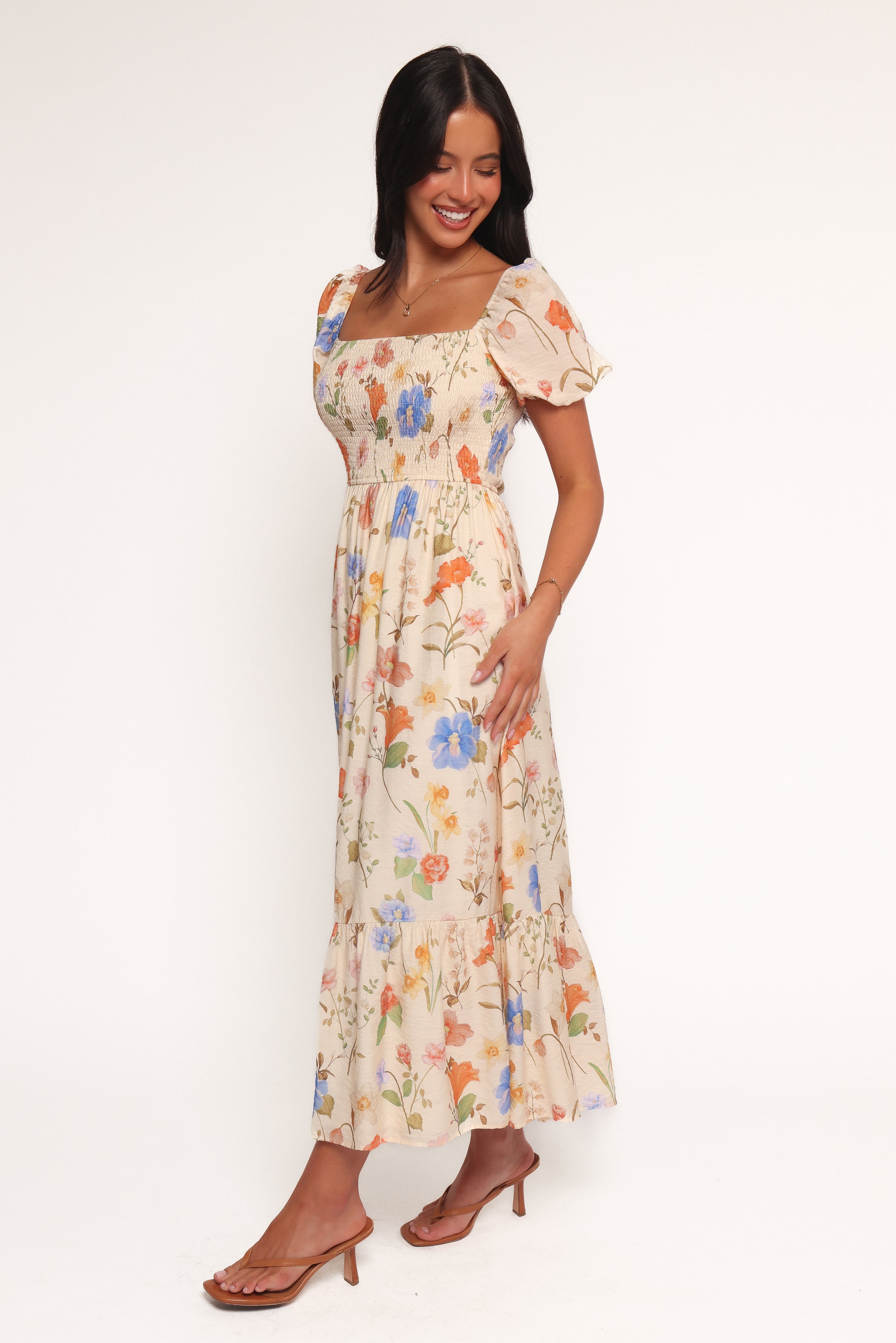 DRESSES Cecelia Puff Sleeve Maxi Dress - Floral