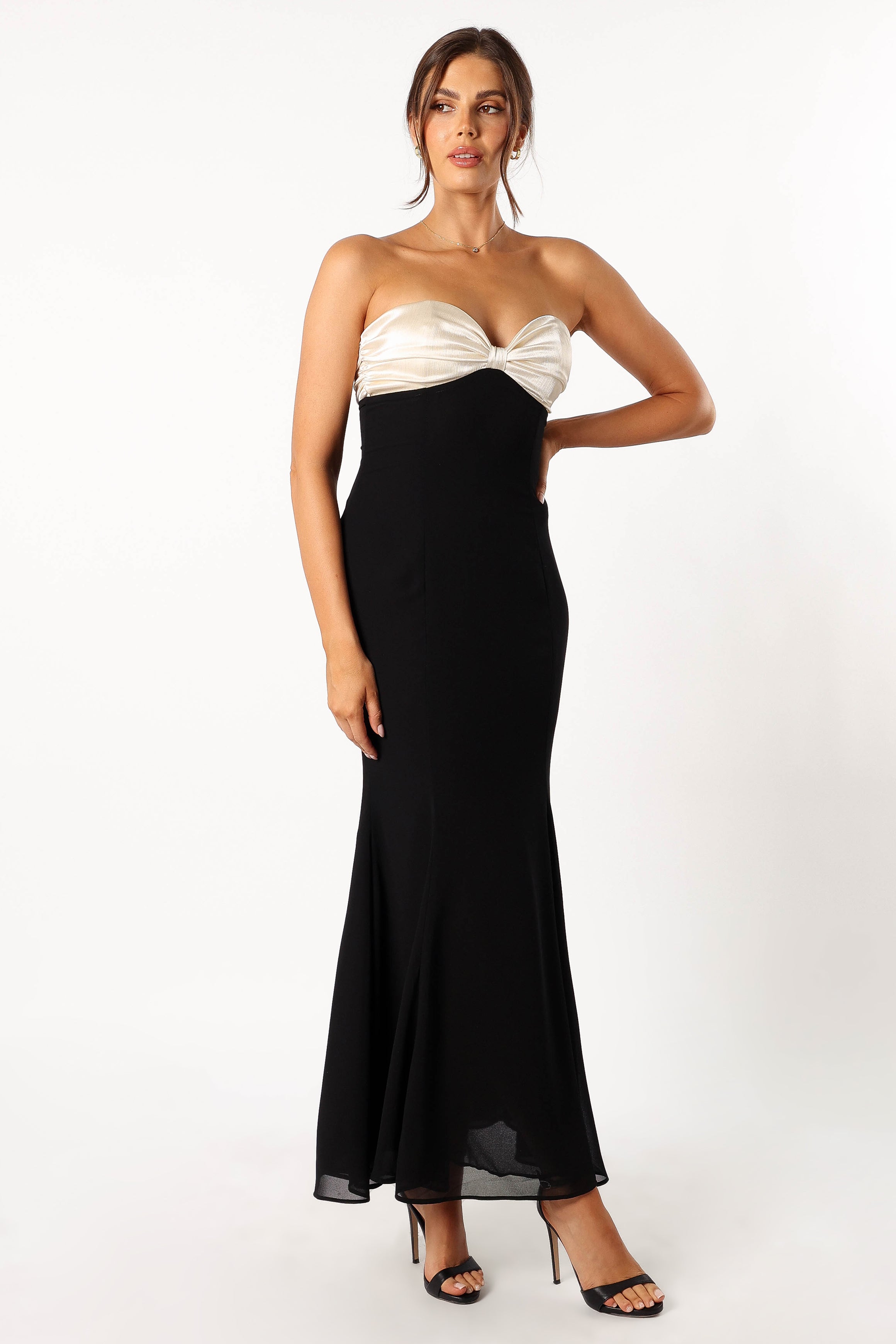 DRESSES @Cecilia Strapless Maxi Dress - Black