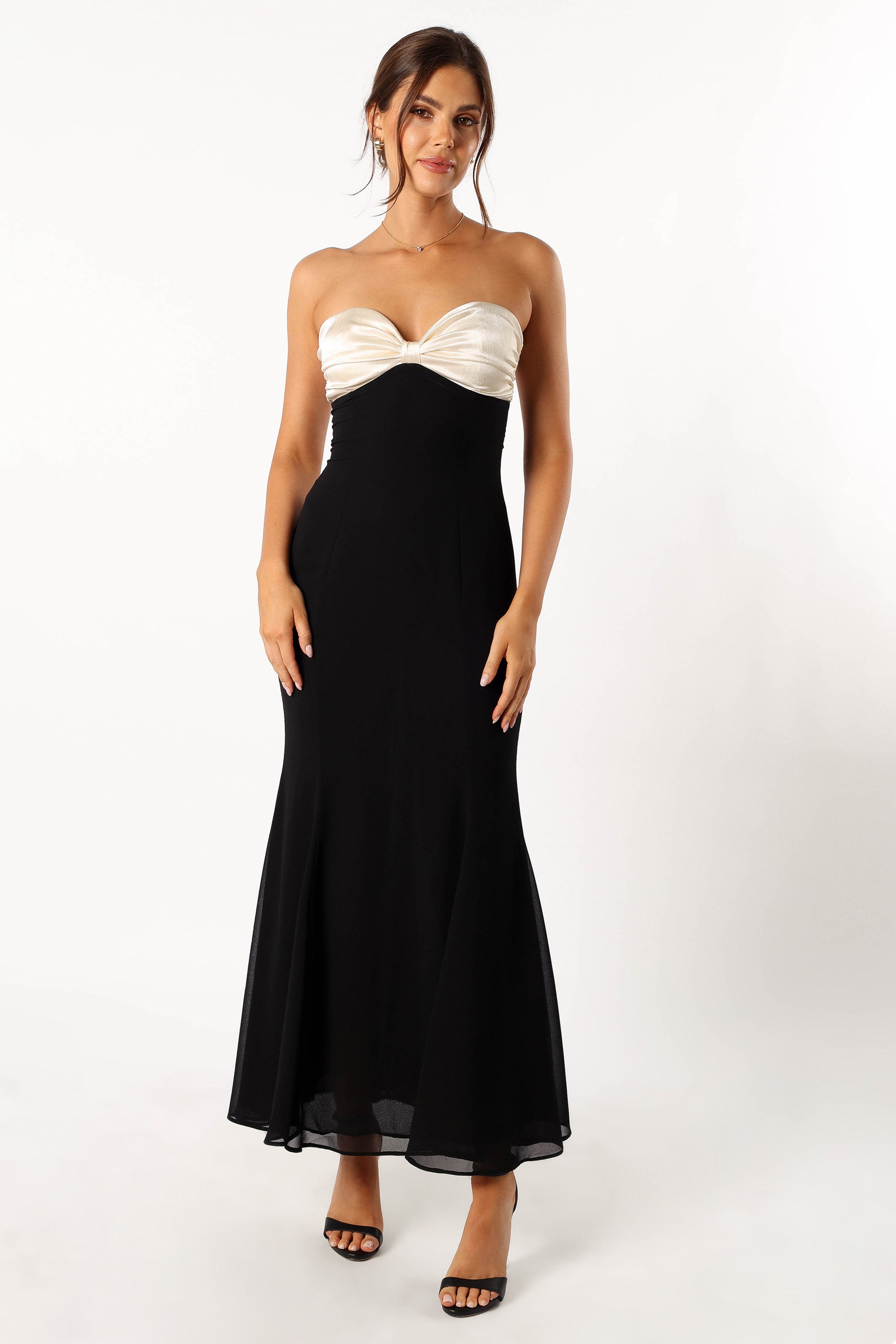 DRESSES @Cecilia Strapless Maxi Dress - Black