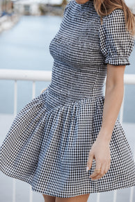 DRESSES Celine Mini Dress - Black Gingham