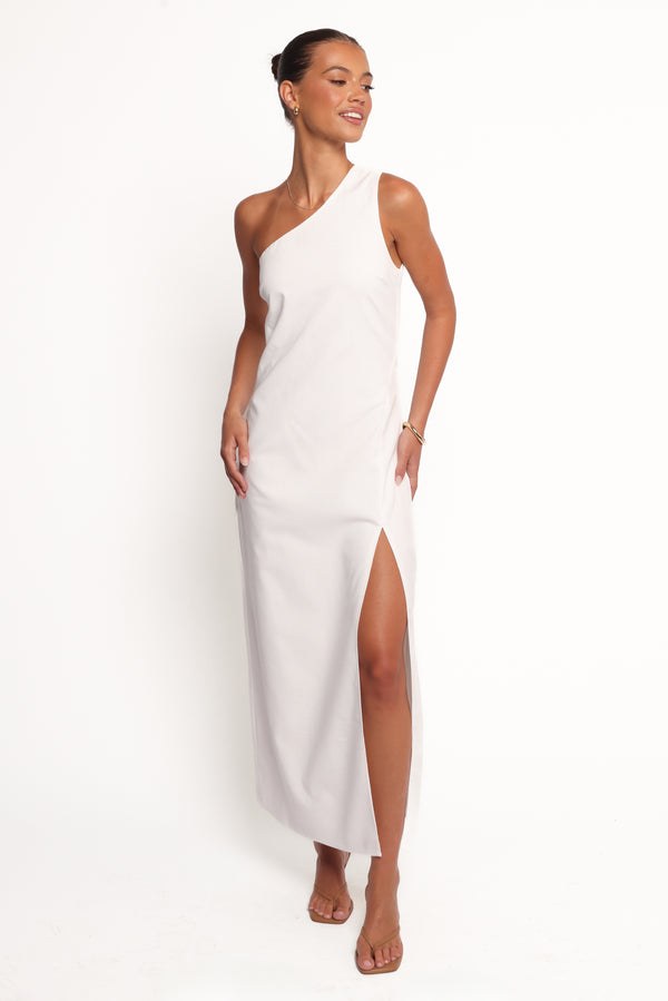 DRESSES Chandler One Shoulder Maxi Dress - White