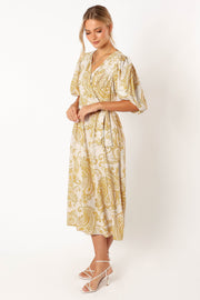 DRESSES @Chantel Wrap Midi Dress - Valentina Print