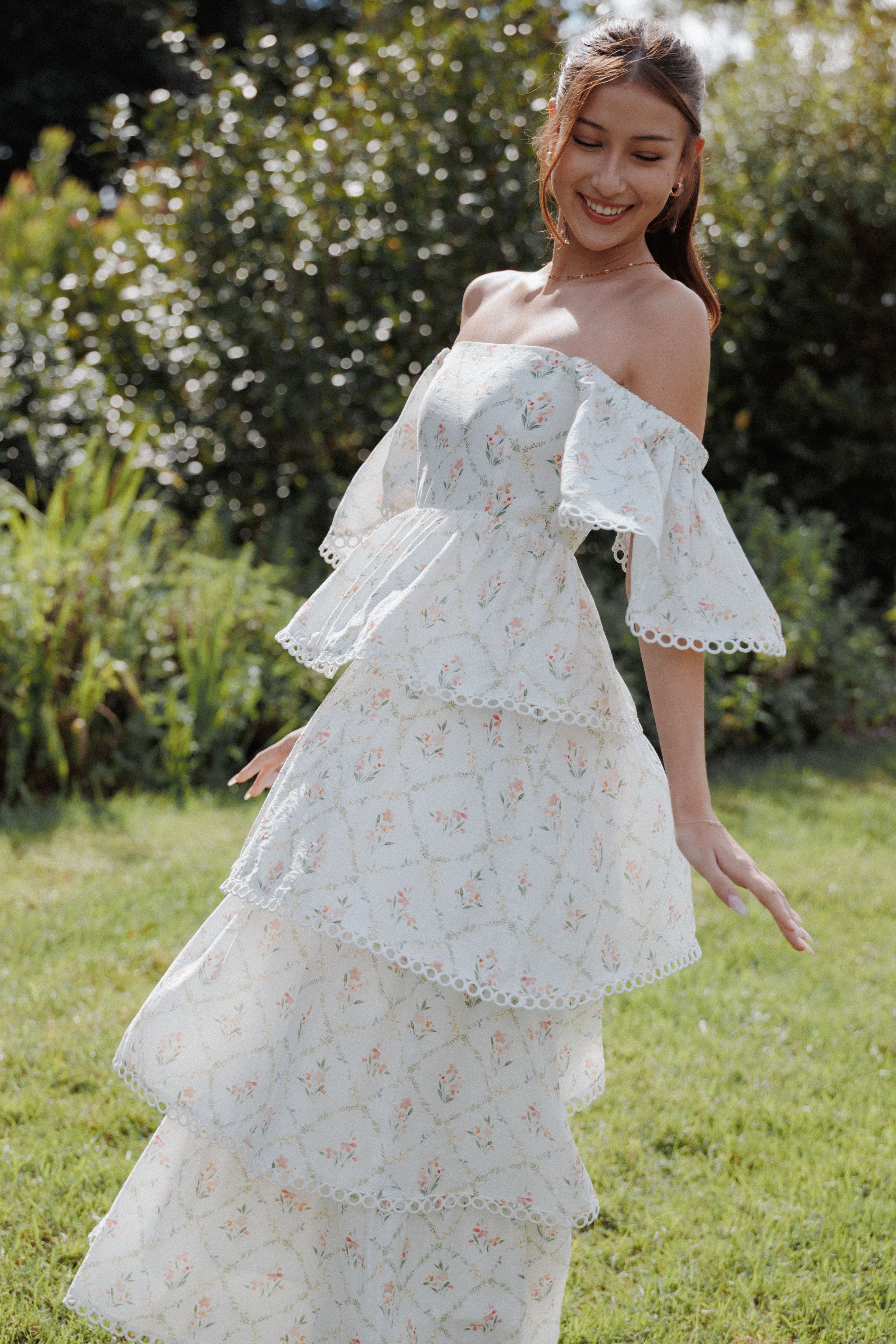 DRESSES Chapel Maxi Dress - White Vintage Floral