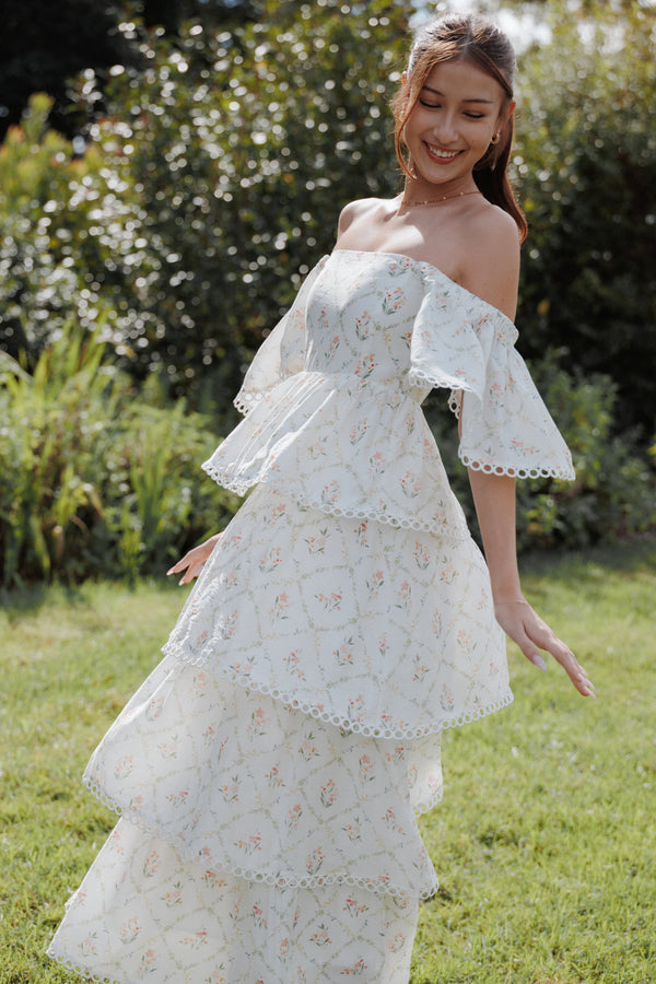 DRESSES Chapel Maxi Dress - White Vintage Floral