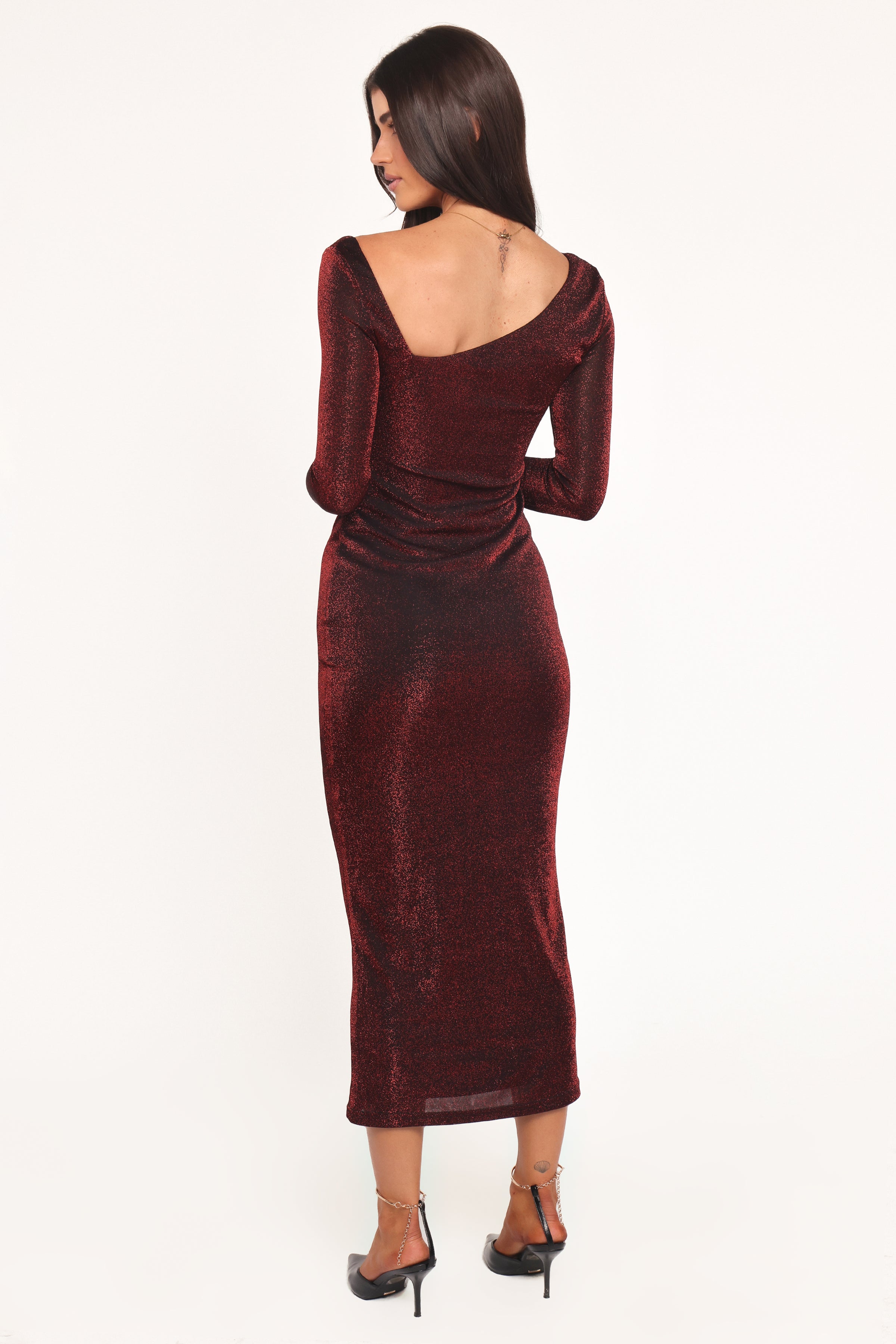 DRESSES Charles Midi Dress - Burgundy