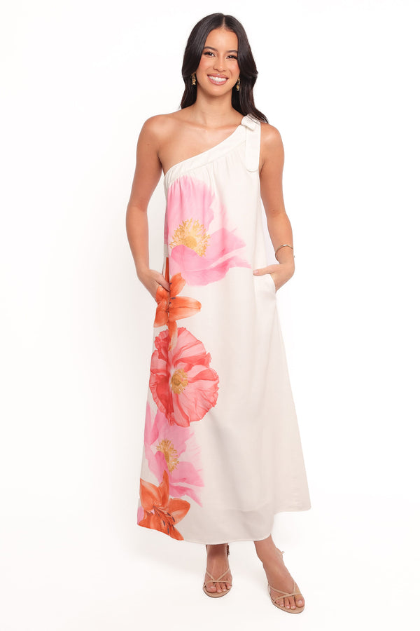 DRESSES Charlize Maxi Dress - White Pink