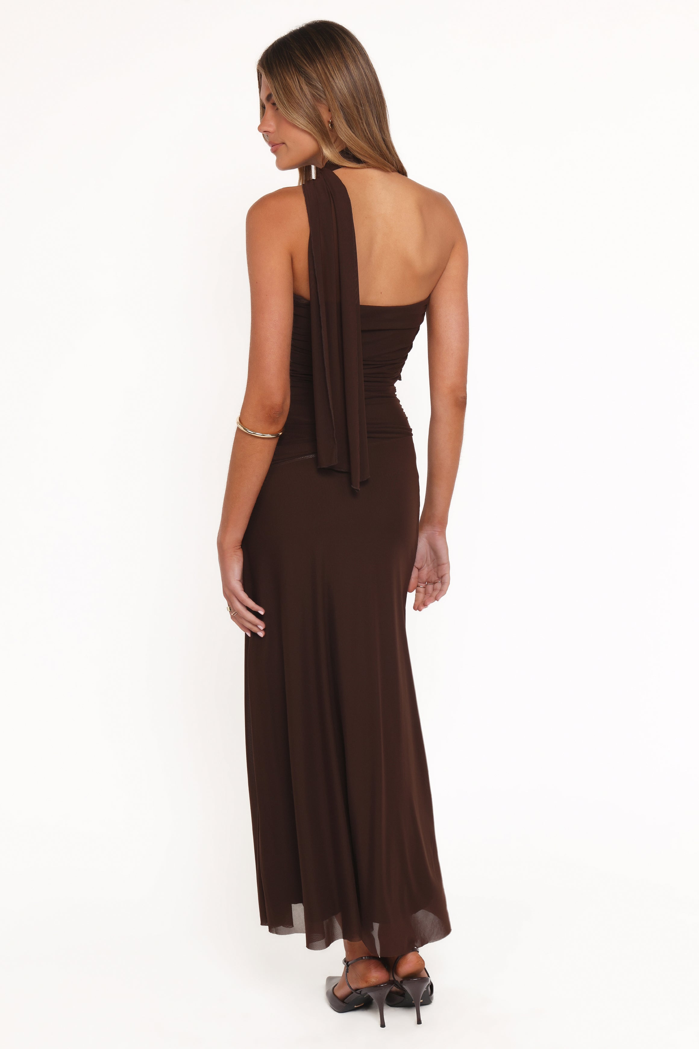 DRESSES Charly One Shoulder Maxi Dress - Brown