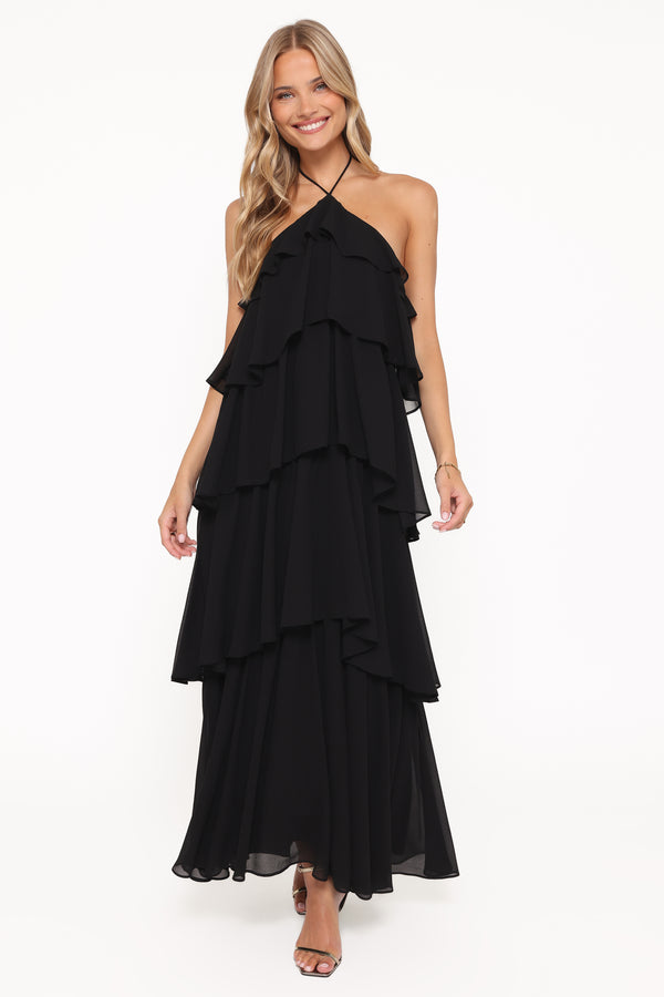 DRESSES Chasity Halterneck Maxi Dress - Black