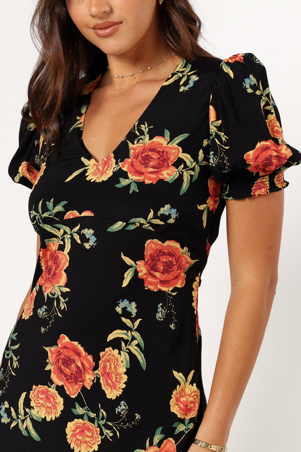 DRESSES @Christine Midi Dress - Sunset Floral