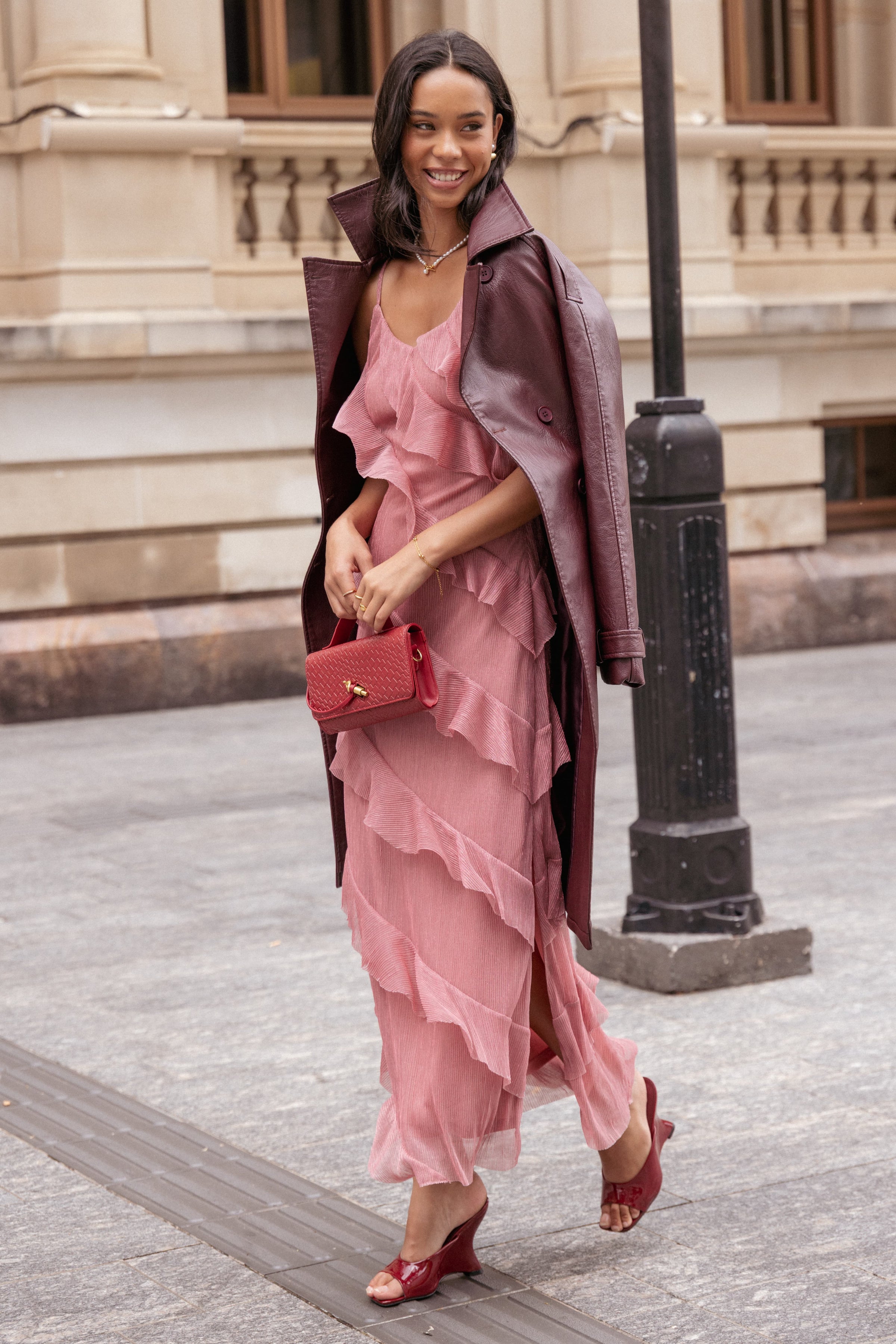 DRESSES Ciao Ruffles Maxi Dress - Pink