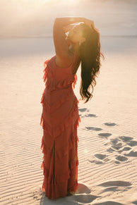 DRESSES Ciao Ruffles Maxi Dress - Rosewood