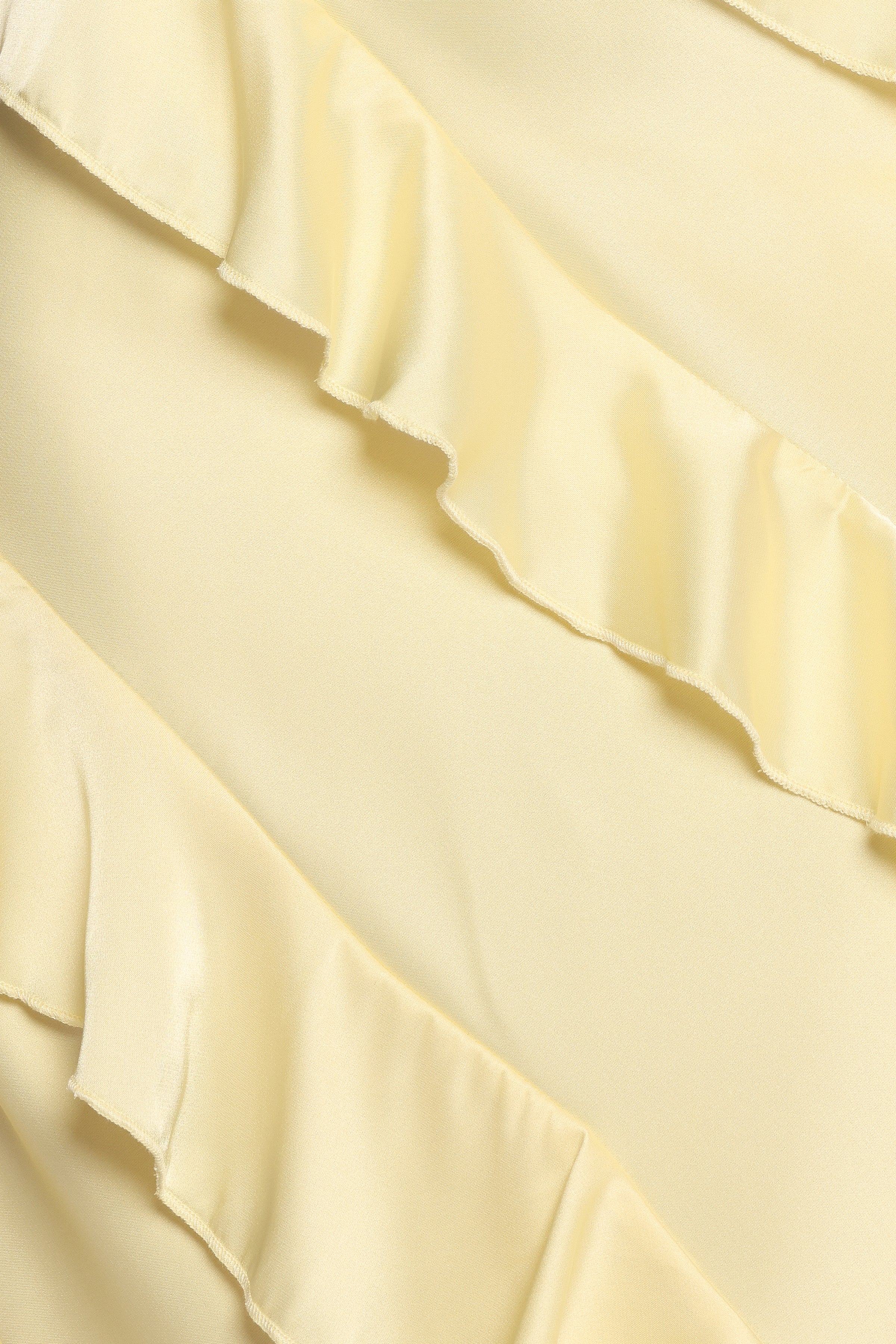DRESSES Ciao Ruffles Maxi Satin Dress - Pale Yellow
